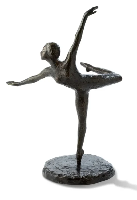 HUBERT YENCESSE (1900-1987)Yvette Chauviré dansant, 1959 Bronze à patine brune Signé avec le cachet de fondeur 'Georges Rudier/Fondeur Paris' Adjugé à 3 000 € 