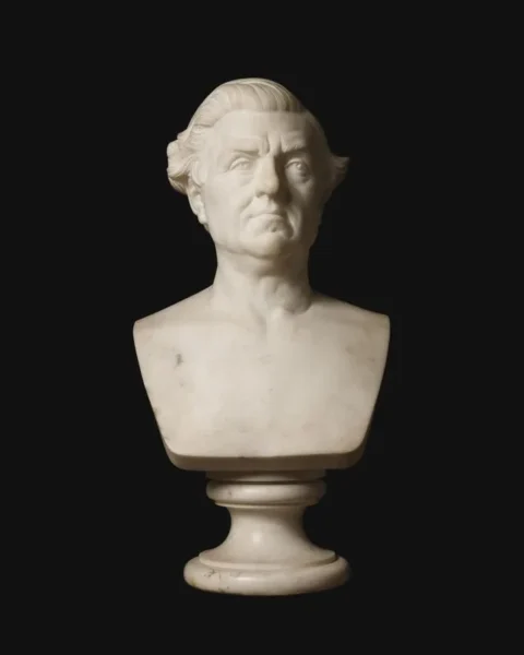 Jean Baptiste dit « Auguste » CLESINGER (1814-1883). Ecole Française. Buste d’homme à l’antique Buste en marbre sur piédouche, signé à l’épaule. Haut : 80 cm. B.E. Epoque Vers 1850.Adjugé à 1 188 € 