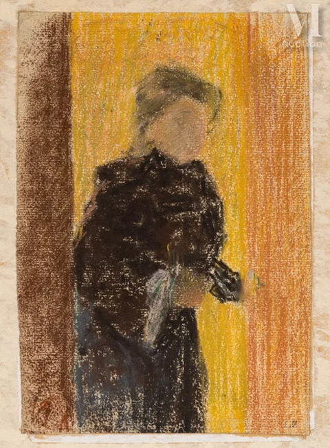 Edouard VUILLARD (Cuiseaux 1868 - La Baule 1940)Femme à la porte, circa 1891