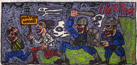Robert COMBAS (né en 1957) Libération - Mort aux vaches, 1988