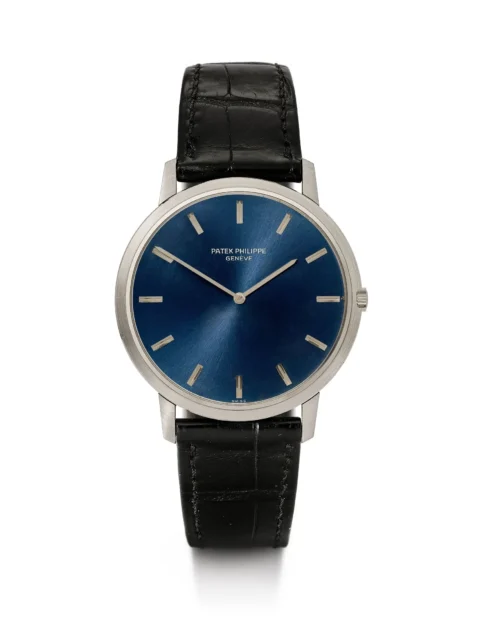 Patek Philippe, grande montre automatique plate Calatrava, 1971 Or blanc 750. D 35,5 mm. Numéro de référence : 3588 Boîtier : 2703002,