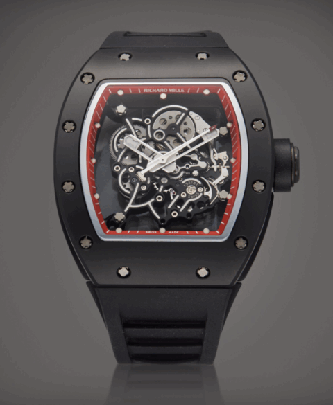 Richard Mille RM055 AN Ti Bubba Watson Red Drive | A limited edition black titanium skeletonized wristwatch, Made for the Americas, Circa 2013
