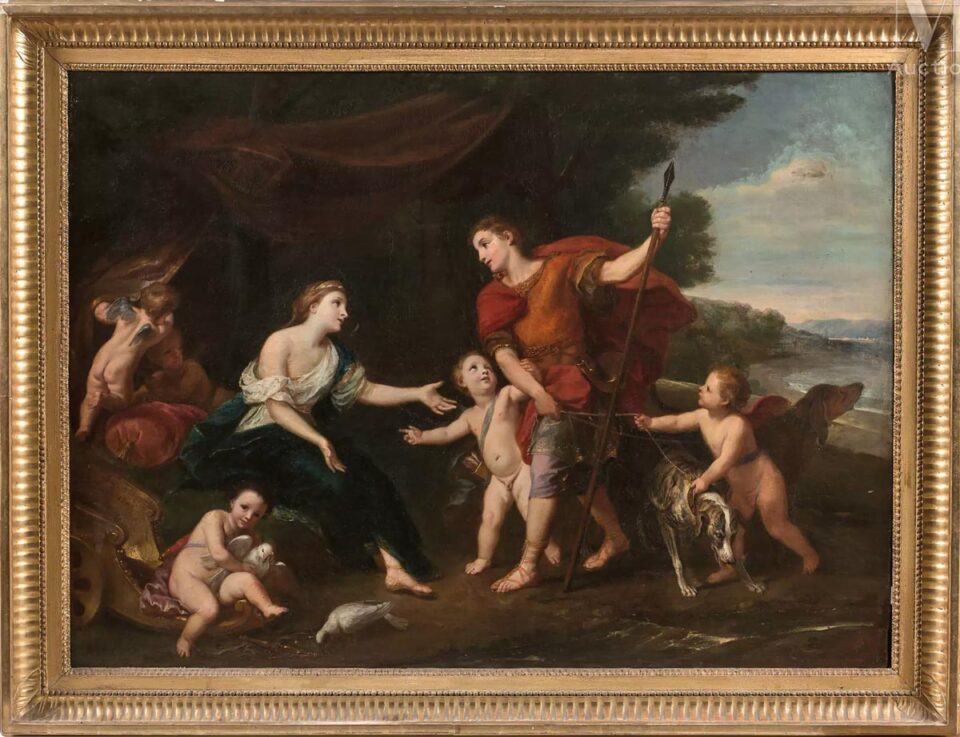 Louis II de BOULLOGNE (Paris 1654 - 1733) Vénus et Adonis Toile