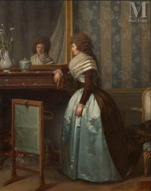 Henry-Pierre DANLOUX (Paris 1753 - Paris, 1809)
Portrait de Madame Danloux de St Redan