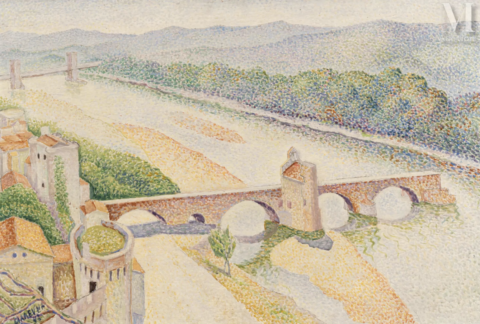 Marevna VOROBEV-STEBELSKAYA dite Marie VOROBIEFF dite MAREVNA (1892-1984) Le pont d’Avignon, 1942