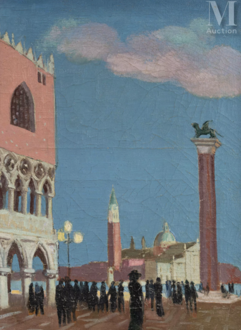 Maurice DENIS (Granville 1870 - Paris 1943) La Piazzetta, Venise (1), 1907